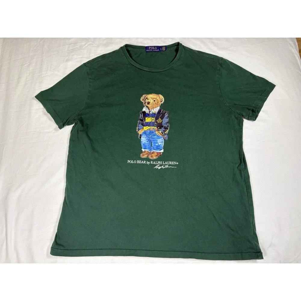 Polo Ralph Lauren Polo Bear Graphic Crewneck T-Shirt Forest Green Men's Size L